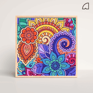 Mándala flores- Kit de pintura por números.