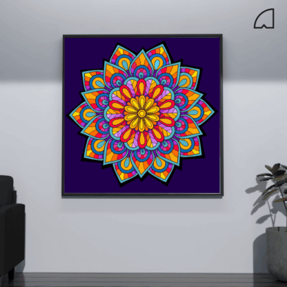 Mándala Arcoíris- Kit de pintura por números.