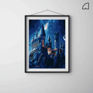 Castillo de Hogwarts- Kit de pintura por números.