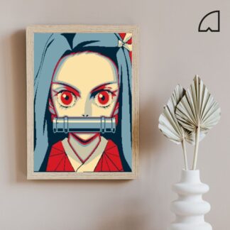 Nezuko minimalista -Kit de pintura por números.