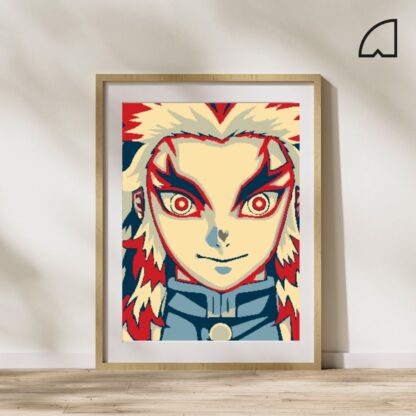 Rengoku minimalista -Kit de pintura por números.