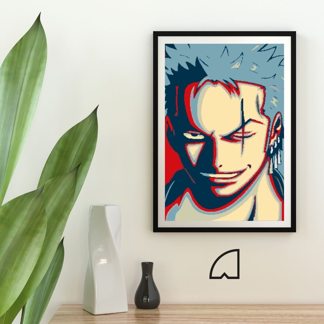 Zoro minimalista-Kit de pintura por números.