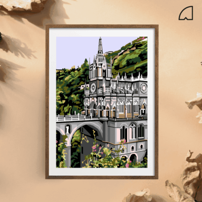 Santuario de las Lajas- Kit de pintura por números.