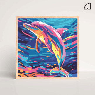 Delfín colores- Kit de pintura por números.