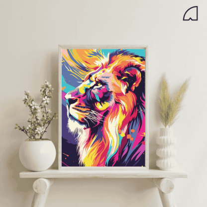 Rey León- Kit de pintura por números.