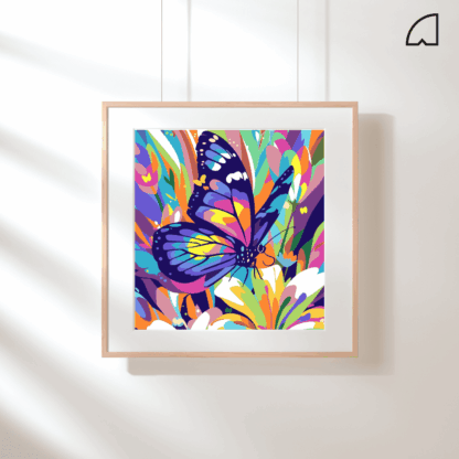 Mariposa colores- Kit de pintura por números.