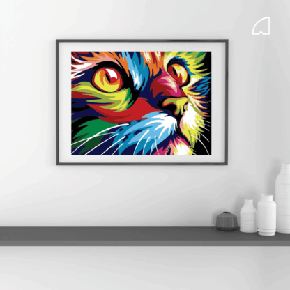 Mirada felina - Kit de pintura por números.