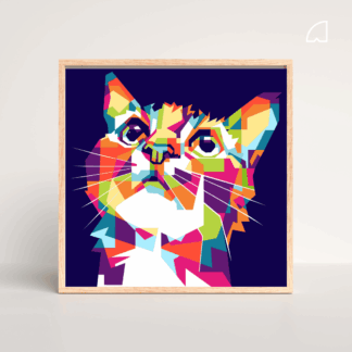 Gato Dalí-Kit de pintura por números.