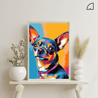 Chihuahua- Kit de pintura por números.