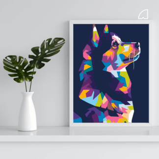 Husky-Kit de pintura por números.