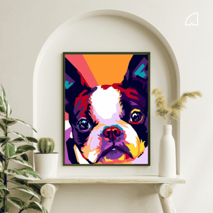 Bulldog Frances-Kit de pintura por números.