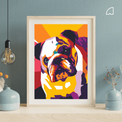 Bulldog Inglés-Kit de pintura por números.