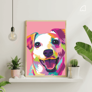 Jack Russell-Kit de pintura por números.
