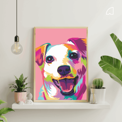 Jack Russell-Kit de pintura por números.