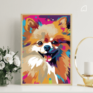Pomerania-Kit de pintura por números.