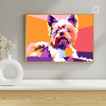 Yorkie-Kit de pintura por números.