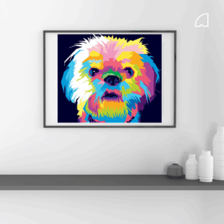 Shih tzu-Kit de pintura por números.