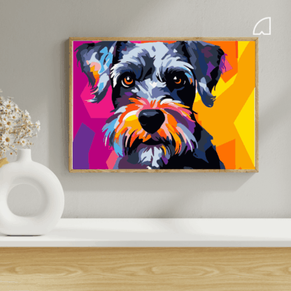 Schnauzer-Kit de pintura por números.