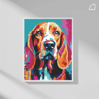 Beagle- Kit de pintura por números.