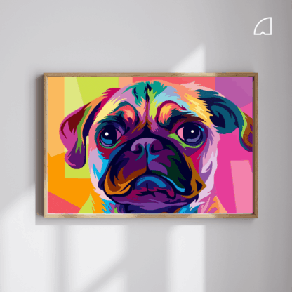 Pug-Kit de pintura por números.