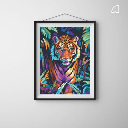 Tigre indomable Kit de pintura por números.